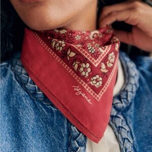 NWT Sezane Scarf in Terracotta Flowers